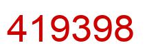Number 419398 red image
