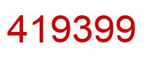 Number 419399 red image