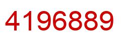 Number 4196889 red image