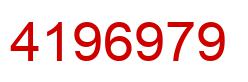 Number 4196979 red image