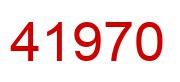 Number 41970 red image