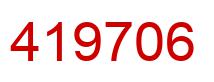 Number 419706 red image