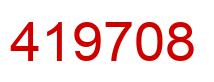 Number 419708 red image