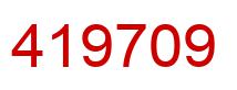 Number 419709 red image