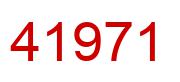 Number 41971 red image