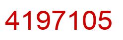 Number 4197105 red image