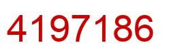 Number 4197186 red image