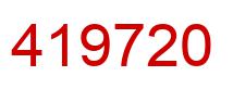 Number 419720 red image