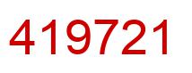 Number 419721 red image
