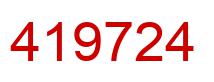 Number 419724 red image