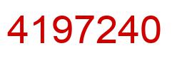 Number 4197240 red image