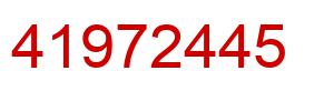 Number 41972445 red image