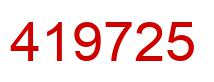 Number 419725 red image