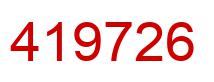Number 419726 red image