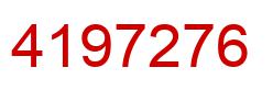 Number 4197276 red image