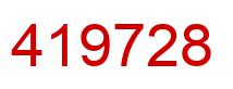 Number 419728 red image