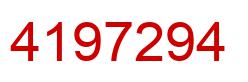 Number 4197294 red image