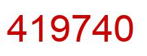 Number 419740 red image