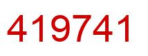 Number 419741 red image