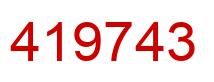 Number 419743 red image
