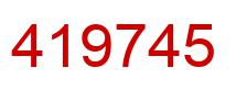 Number 419745 red image