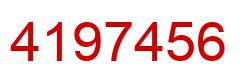 Number 4197456 red image