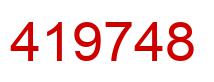 Number 419748 red image