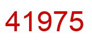 Number 41975 red image