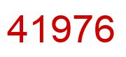 Number 41976 red image