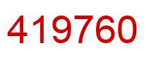 Number 419760 red image