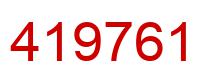 Number 419761 red image