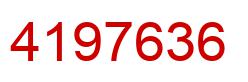 Number 4197636 red image