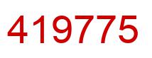 Number 419775 red image