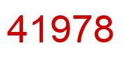 Number 41978 red image