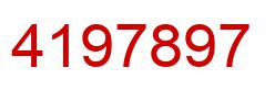 Number 4197897 red image