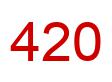 Number 420 red image