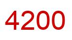 Number 4200 red image