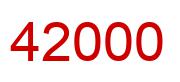 Number 42000 red image