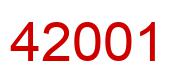 Number 42001 red image