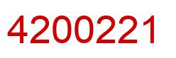 Number 4200221 red image