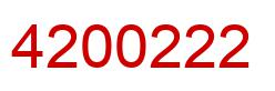 Number 4200222 red image