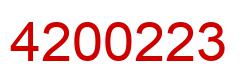 Number 4200223 red image