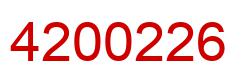 Number 4200226 red image