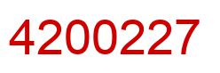 Number 4200227 red image