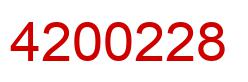Number 4200228 red image