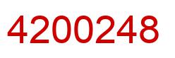 Number 4200248 red image