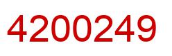 Number 4200249 red image