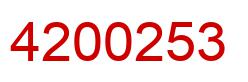 Number 4200253 red image