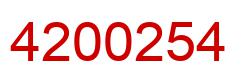 Number 4200254 red image