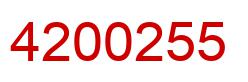 Number 4200255 red image